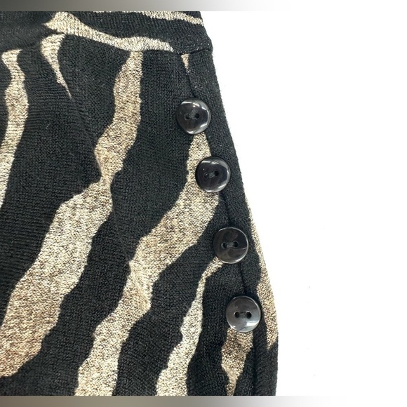 Clara Sun Woo Size Small Live Out Loud Tiger Zebra Animal Print Tunic Top Slinky - Picture 3 of 9